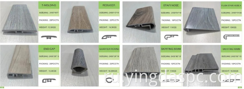 Водонепроницаемое дерево стиль unilin Щелкните LVT напольные плитки Spc Vinyl Flaking Plank